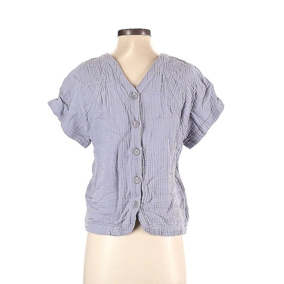 Madewell lilac cotton gauze top - Picture 2 of 2